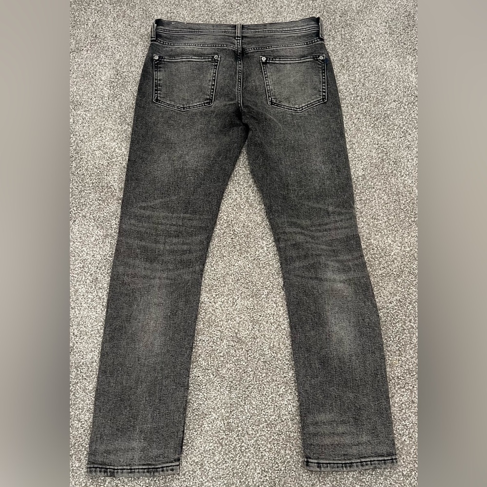 Anthropologie Women's Pilcro The Slim Boyfriend Black Torn Knee Jeans 27 - Picture 5 of 6